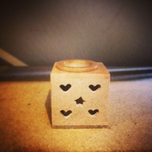 Cube Soapstone Tea Light Wax Melt Warmer