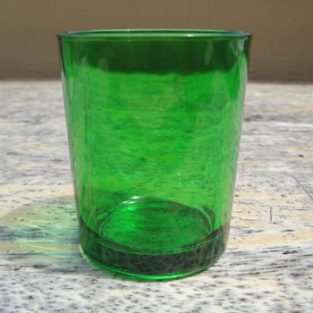 Green Colored Glass Votive Candle Holders