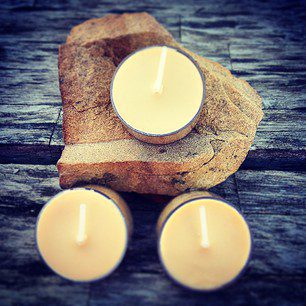caramel apple tea light candles